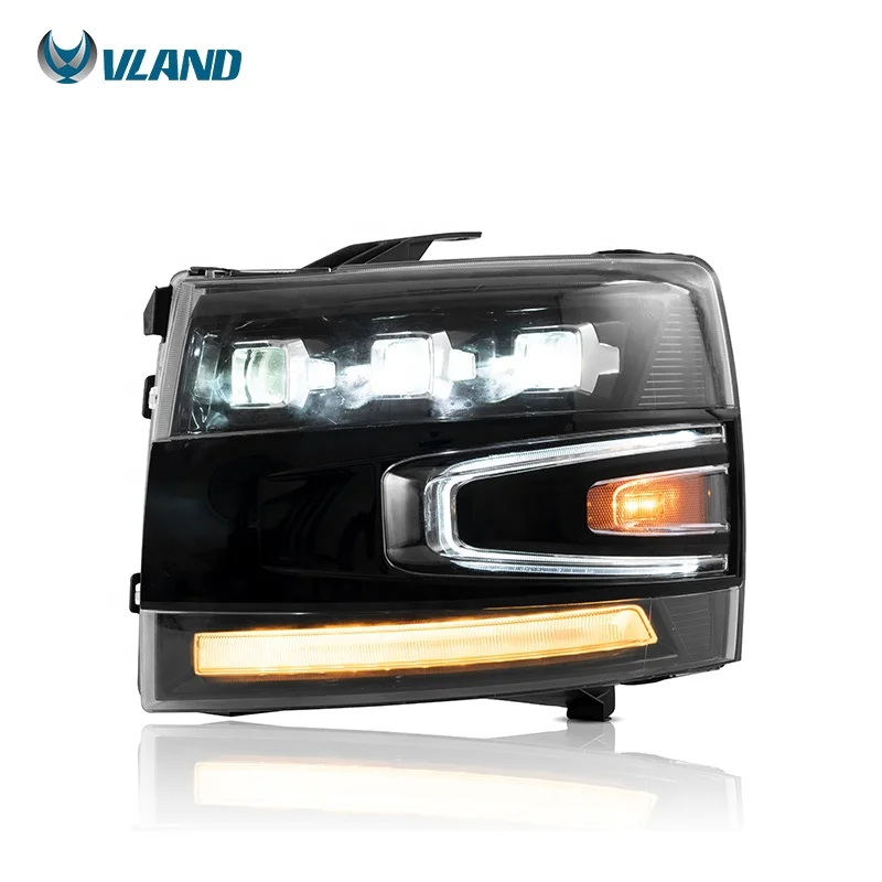 VLAND Factory LED Silverado 1500 2500HD 3500HD Front Headlights 2007-2013 2008 Headlight For Chevrolet Silverado
