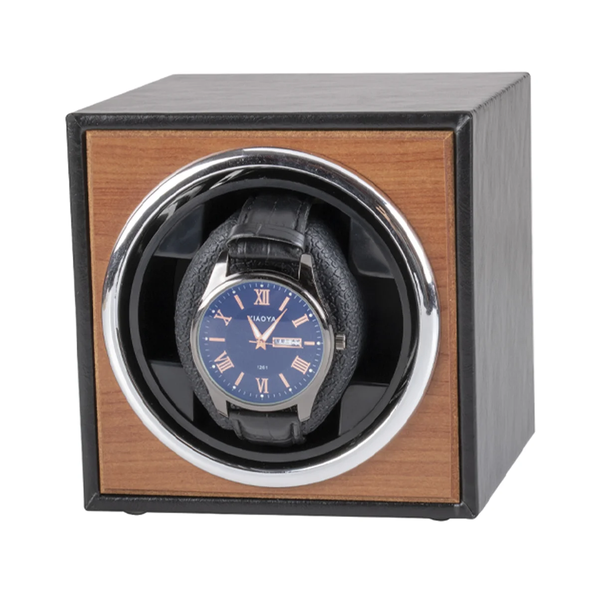 Wholesale Safe Luxury Wooden Vertical Type Watch Box Single Automatic Motor Mechanical Watch Winder