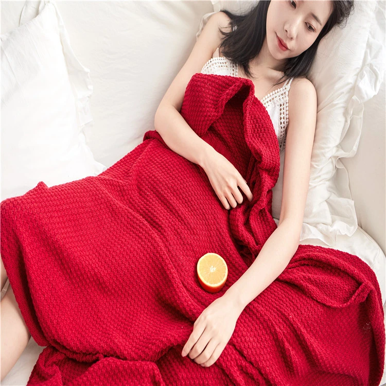 Wholesale New Design 100% Cotton Baby Knitted Blanket