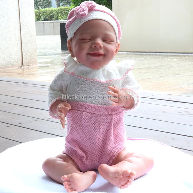 Manufacturers Custom 43cm Soft Vinyl Silicone Realistic Reborn Bebe Dolls Realistic Baby Lifelike Newborn Baby Sleeping Eyes