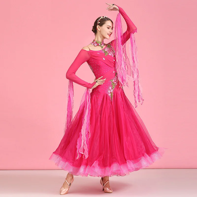 High Quality Fashion Women Ladies Dance Competition Performance Ballroom Dance Wear Dress