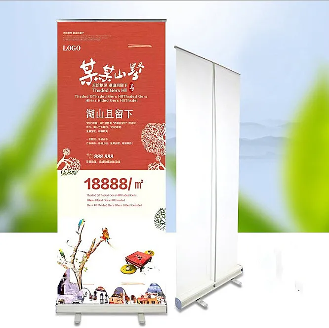 Portable Retractable Plastic Roll Up Banner Stand