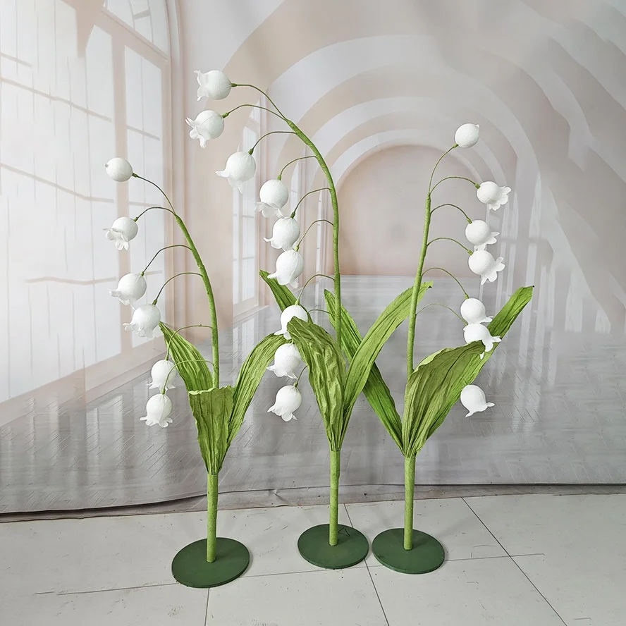 Giant Flower Handmade Colorful Giant Artificial Flower Props Lily of the valley Flower For Wedding Decoration
