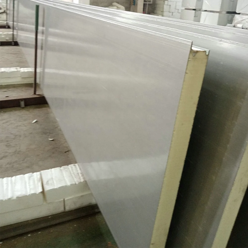 Waterproof Fireproof  pu insulated foam wall pu panel for cold room pu sandwich panels
