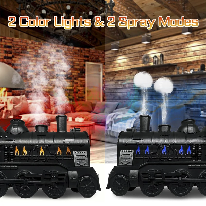 Home 300ml train volcano fire flame aroma fragrance diffuser
