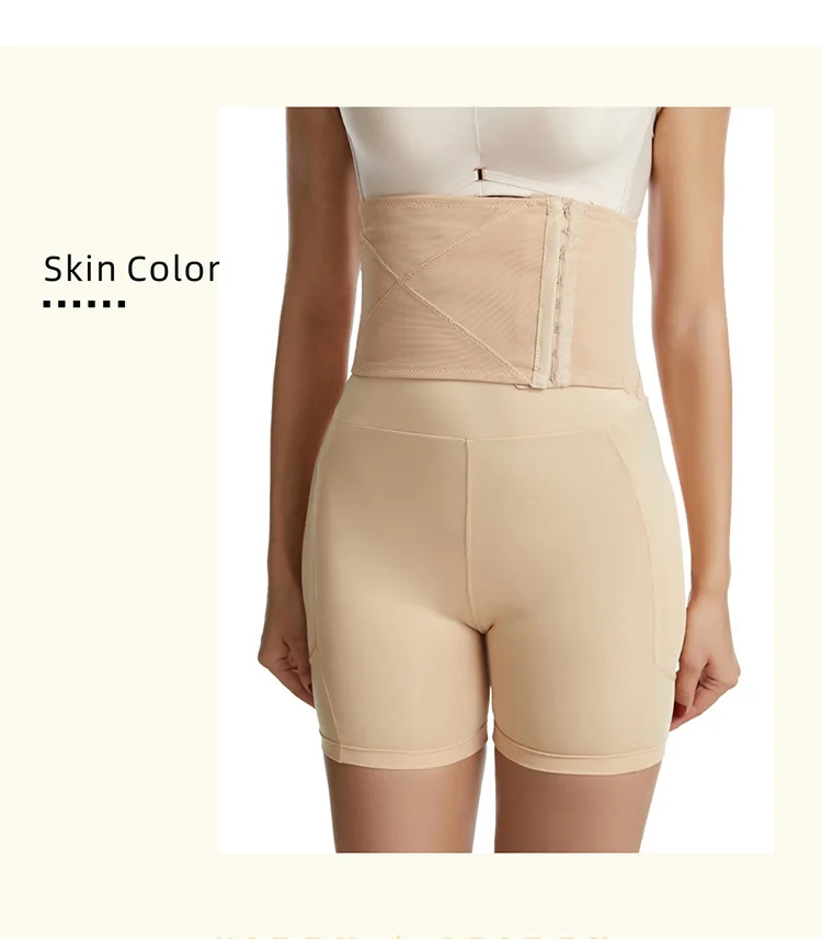 Factory Price Women Fajas Colombianas Colo Invisible Tummy Control Body Shaper Hip Padding Shapewear Butt Lifter Shorts