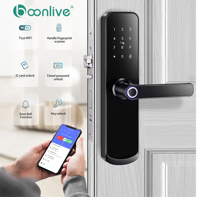 Boonlive Shenzhen Wireless Wifi Remote APP Door Lock House Building Smart Access Door Lock Apartment Bluetooth Lock