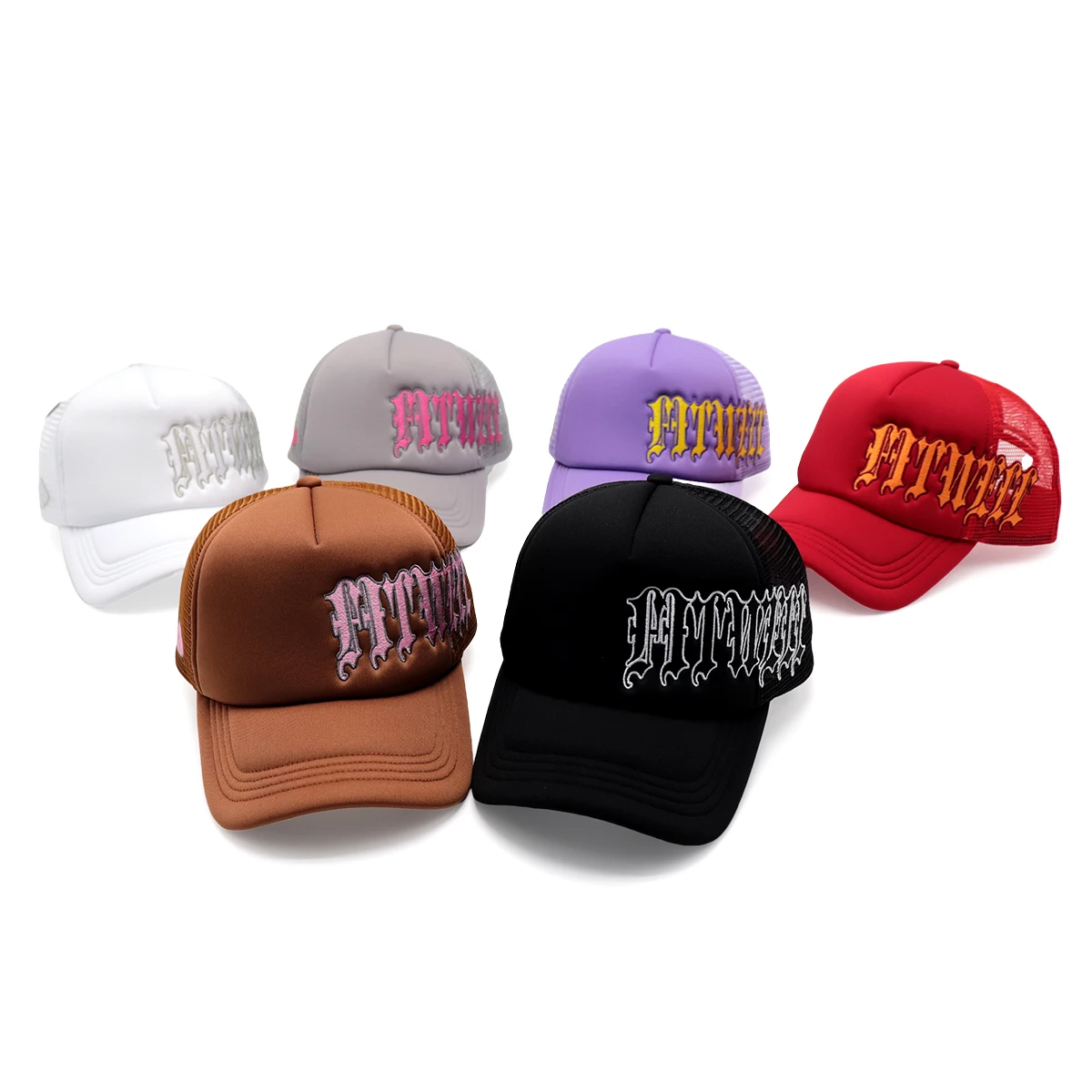 wholesale 5 Panel Mesh Embroidery Logo High Quality Foam Trucker Hat Custom