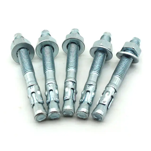 High Quality M6 M8 M10 Expansion Anchor Bolt Set with Washer Stainless Steel DIN Standard 100mm Length in Bag Packaging