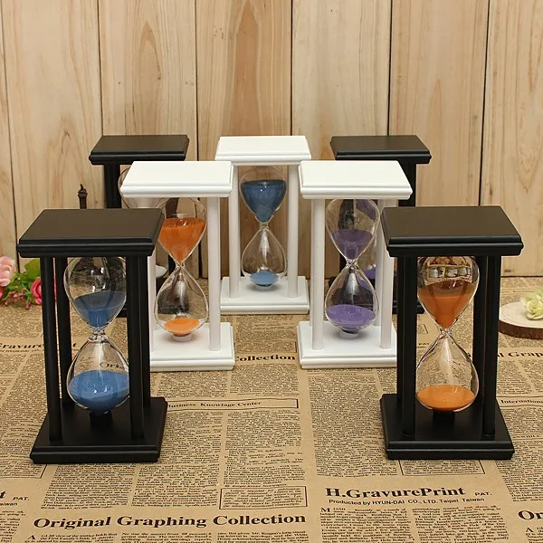 XINBAOHONG Hourglass Timer 30/60 Minutes Creative Gifts Room Decor Office Kitchen Decor Birthday Wood Sand Hourglass Clock