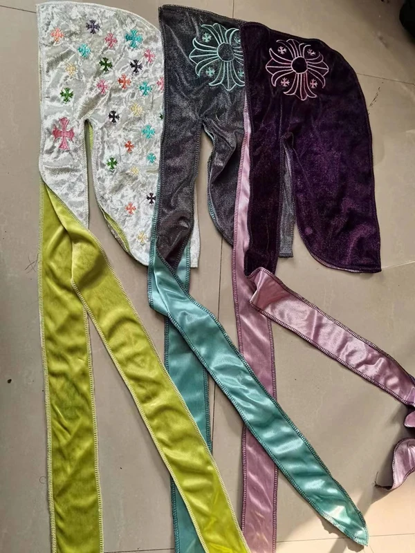 Custom embroidered  Extra Long-Tail Head Wraps Doo rag Do rag Durags  Du Rag Designer Durag