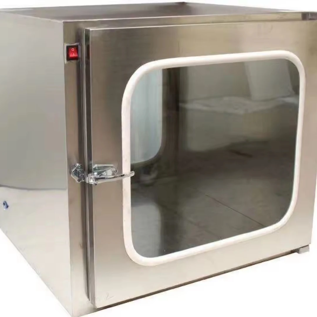 CE certificated Modular Cleanroom Transfer Window Pass box Customized Laboratory UV Germicidal Cleanroom Mechanical Lock