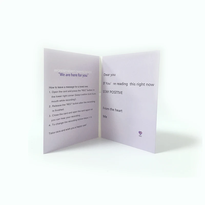 High quality voice recordable gift card sound recording greeting for birthday