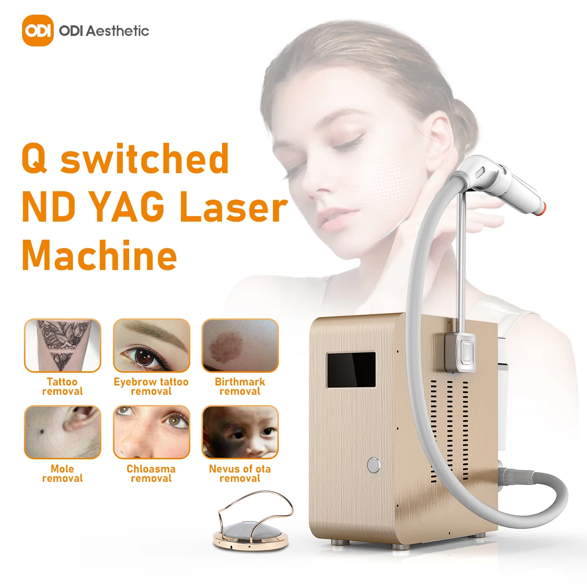 Q-Switched Nd Yag Laser Nd Yag Laser Lens 532/1064/1320 Qswitch Nd Yag Laser Machine