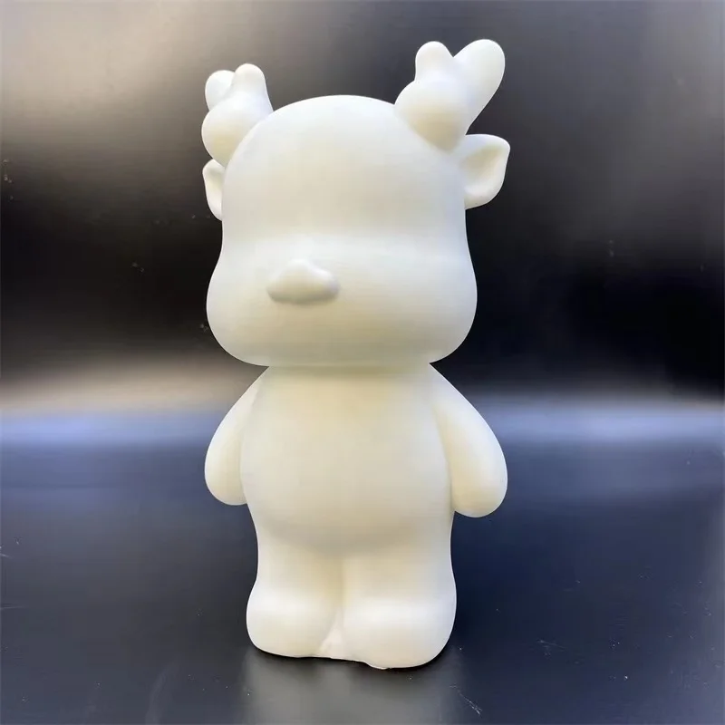 Free Tools Purple Grid Global Violent Bear Doll DIY Painting Teddy White Bear Doll Ornament Model Toy Violent Eerie Fluid Bear