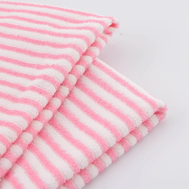Cation Polyester Microfiber Strip Fabric For Kitchen, Tableware Water Absorbent Dural Good Looking Cloth