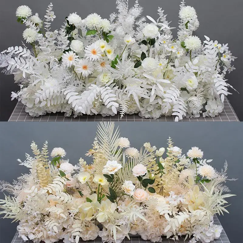 Wedding Arch Flowers Artificial Road Lead Flowers For Wedding Decoration Stage