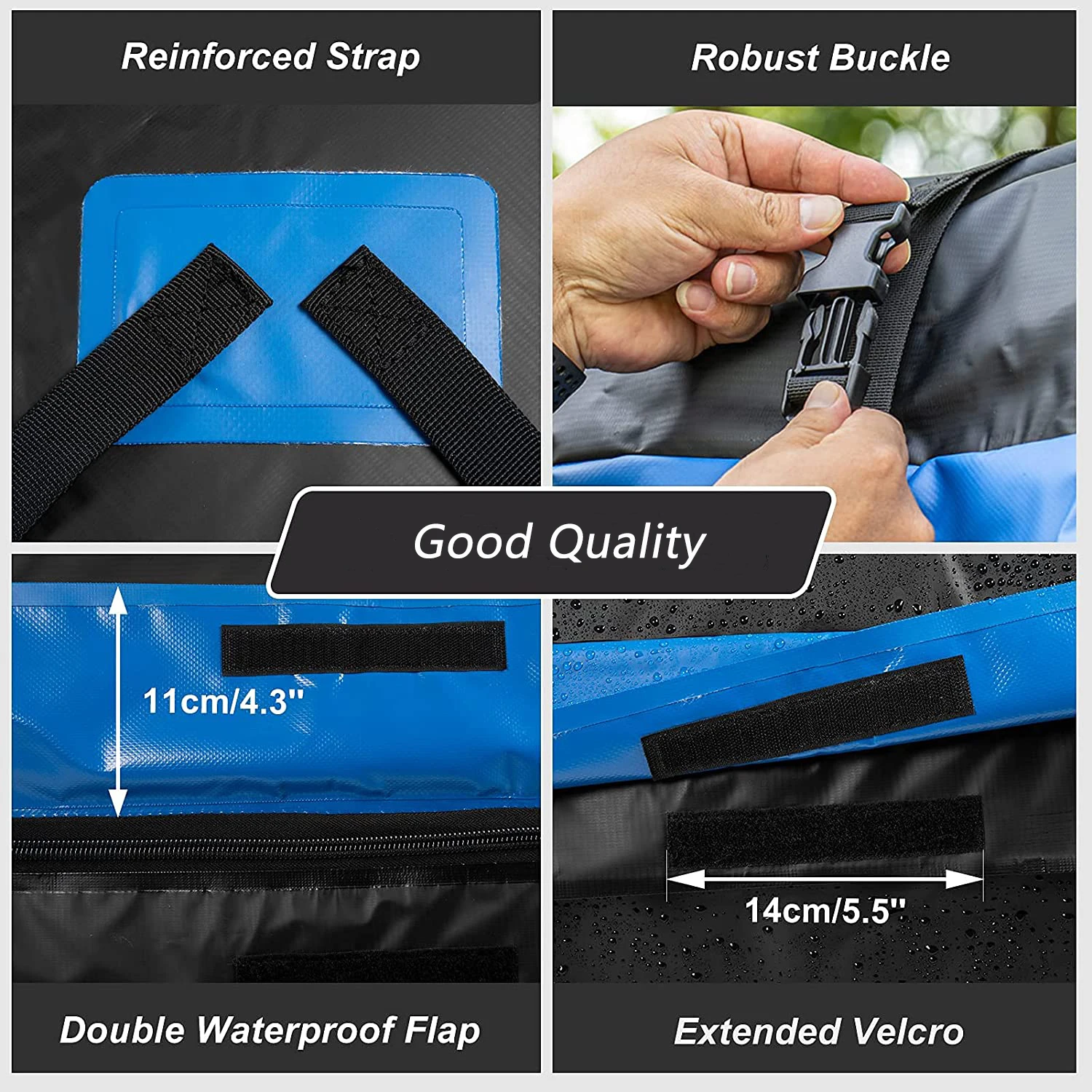 21 Cubic Feet Car Rooftop Cargo Soft Roof Top Luggage Bag with Waterproof Zip, Storage Bag & Anti-Slip Mat