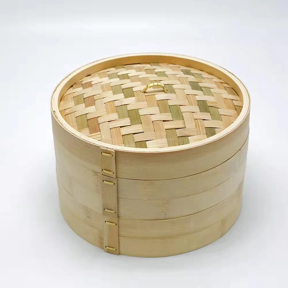 Popular New Style Edge Bamboo Steamer Reusable Bamboo Steamer Rice Dim Sum High Temperature Resistant