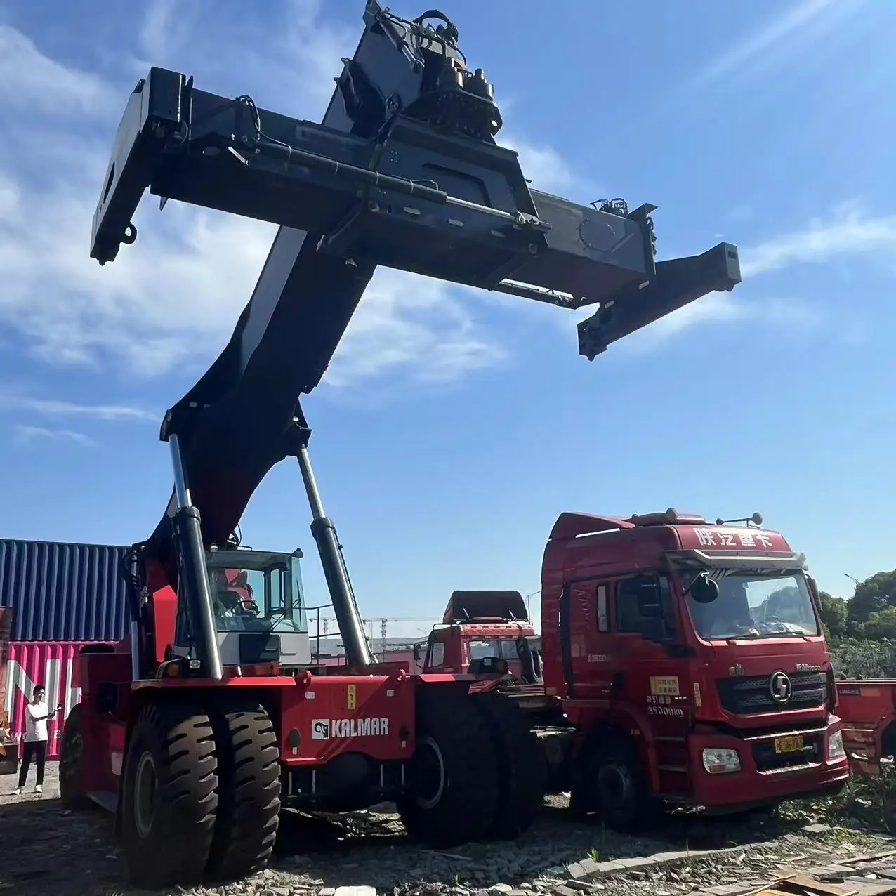 earth moving kalmar dru450 45ton container reach stacker hot selling High performance very low price! second hand/used in stock