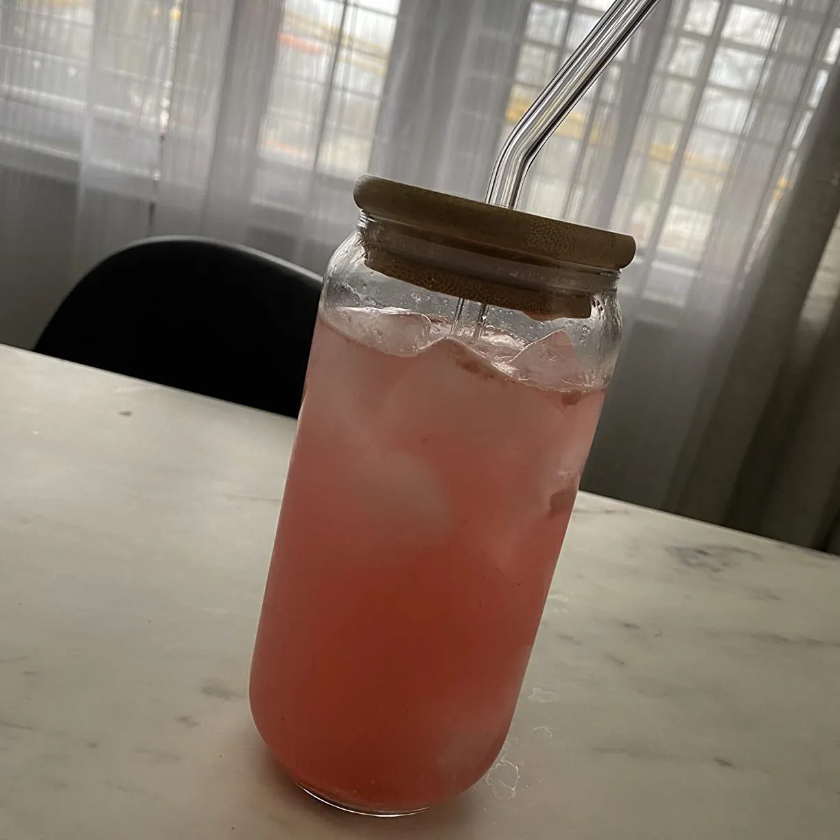 USA Warehouse 12oz 16oz DIY blank sublimation Can Shaped Beer Glass Cups with bamboo lid and straw beer can glass for iced coke