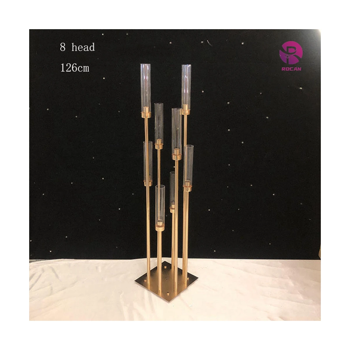 8 Arms 10 Arms Gold Metal Candlesticks Wedding Ground Stage Candle Holder  Candlesticks for Venue