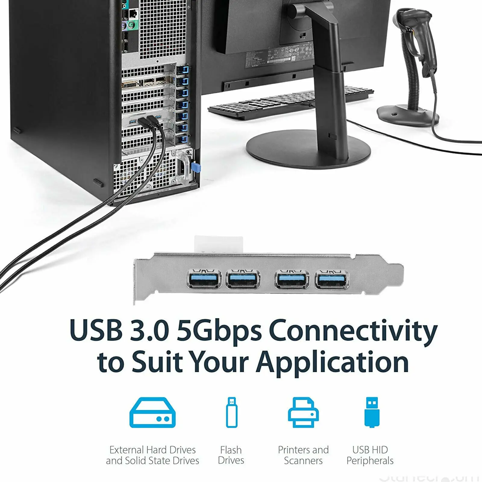 4-PORT USB 3.0 PCH-E CONTROLLER CARD 5Gbps PCI-E Express to USB3.0 Controller Expansion Card Adapter for PC In stock