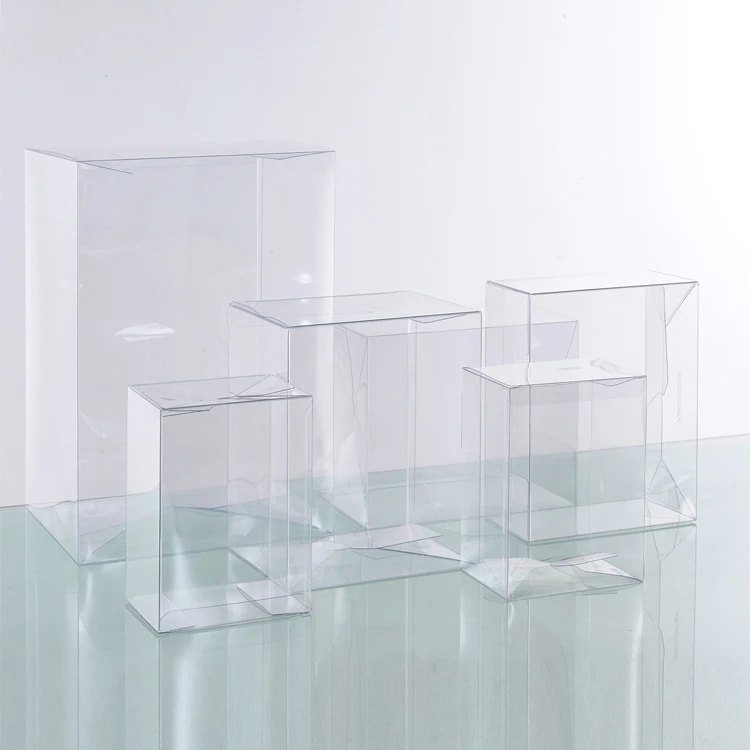 Custom Transparent Clear PVC Plastic Packaging Folding plastic Box with printed logo for toy action figure