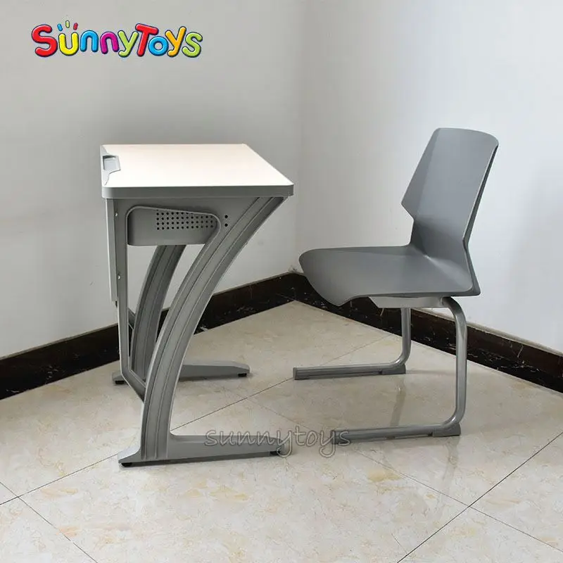 Hot Sale School Furniture Wood Four Students primary school desk set 2 setter student tables and chair school