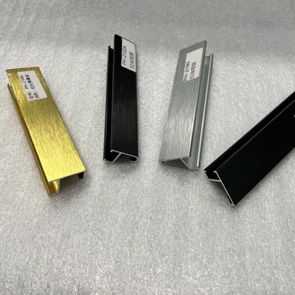 brush gold silver black color 35mm frame wall mounted bedroom picture photo frame extrusion aluminium profile