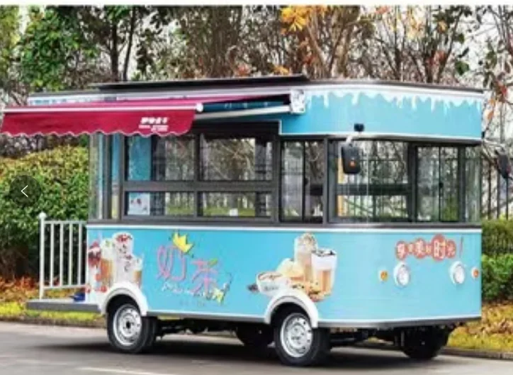 customized Trailer with equipments Street Sale Catering Trailer Commercial Crepe Taco Coffee Truck Snack Food Trailer With Grill