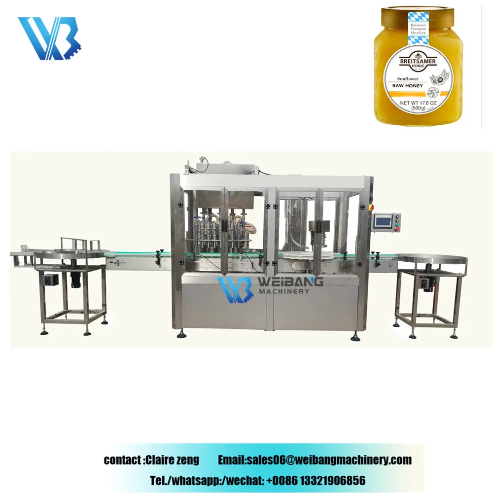 WB-NJ8 50ml 100ml 200ml 500ml chili sauce ketchup bean paste pork sauce jam automatic thick sauce filling machine