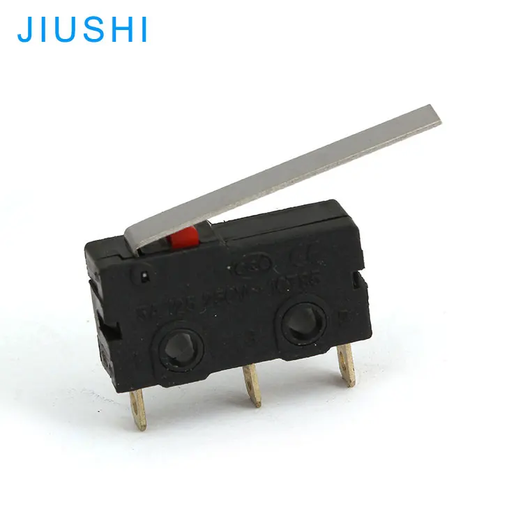 Kelly KW12-LH China Factory 3 pins long lever micro switch 1NO 1NC limit switch  5A125V