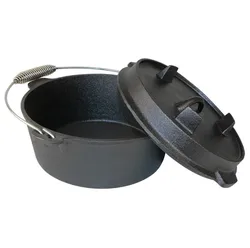 Wholesale Camping Dutch Oven Cast Iron Set 25Cm 4 L 5L Bulk With Lids Pan Fryer Pot Ones Time