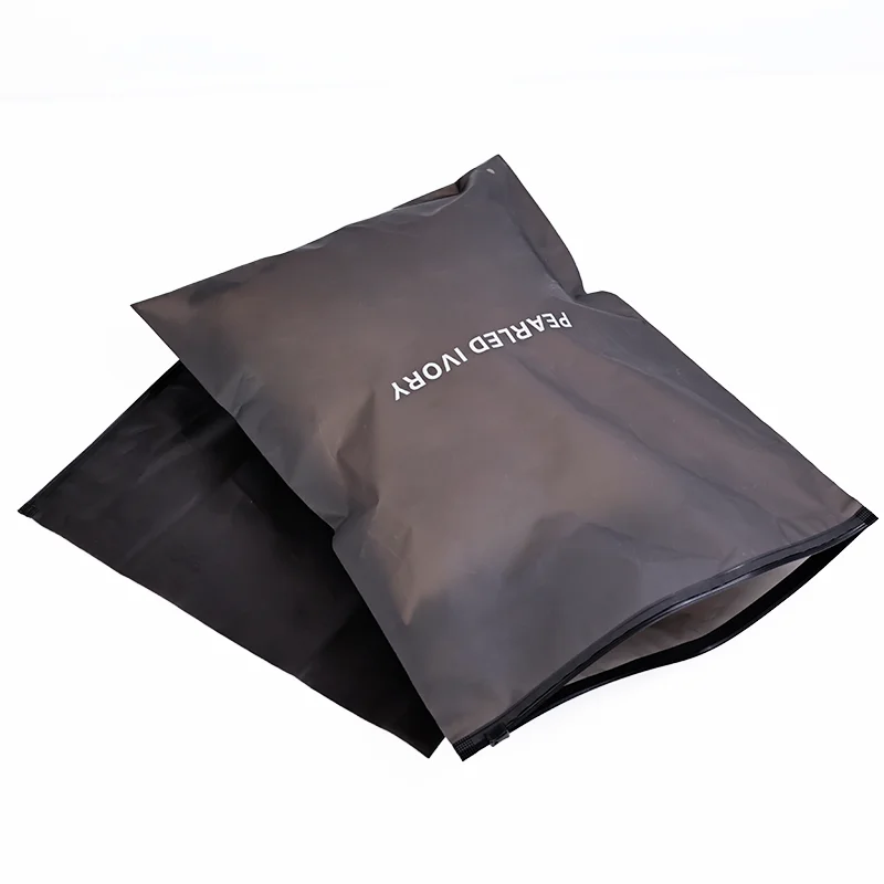 custom Washing Storage Cosmetic Bags Zipper Pouch Logo Clothes clear zipper cosmetic frosted plastic zip top bag