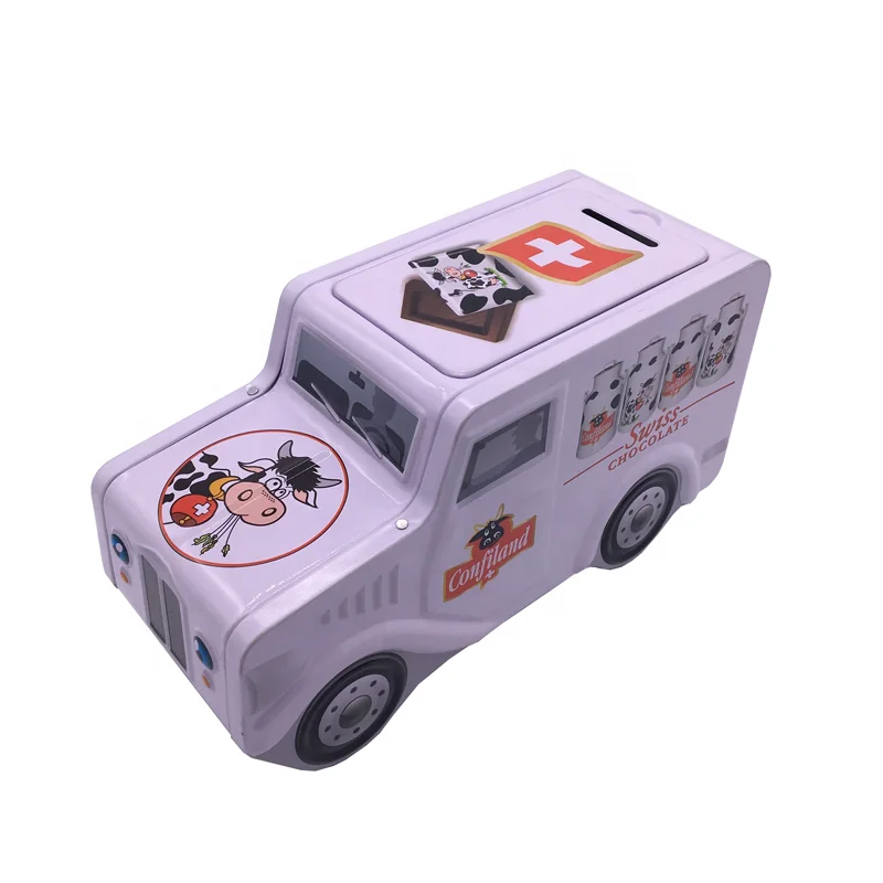 Kids Christmas save money box good quality coin bank tin can