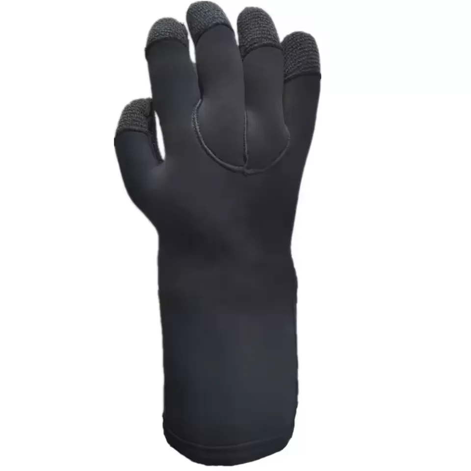 3mm black durable neoprene glove with kevlar palms swimming surfing diving neoprene gloves with zipper