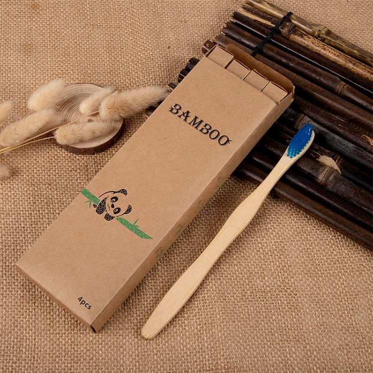 Hot Sell 100 % Natural Bamboo Soft Charcoal Wooden Toothbrush for Superior Oral Care, Dental Hygiene and Gum Care