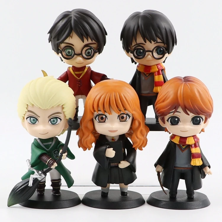 Hot Sale Q Version 6pcs/set Harry Action Potter Figure Anime Decoration Model