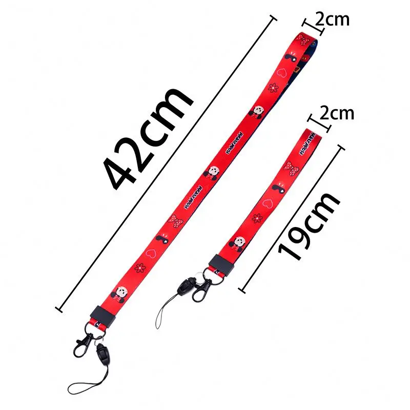 Милый шнурок, брелок для ключей, оптовая продажа от производителя, индивидуальные одинарные двусторонние ремешки для мобильного телефона с принтом