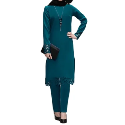 Мусульманский мусульманский женский костюм abaya из двух частей, платье на Среднем Востоке, женское платье