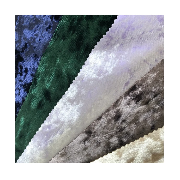 Spandex Stretch Korean Velvet Crushed Ice Velour Velvet Fabric Colorful Velvet Fabric For Sofa