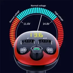 Wholesale BT5.0 Radio FM Transmitter Wireless Car MP3 Player Hands Free Audio Receiver Dual USB Fast Charger