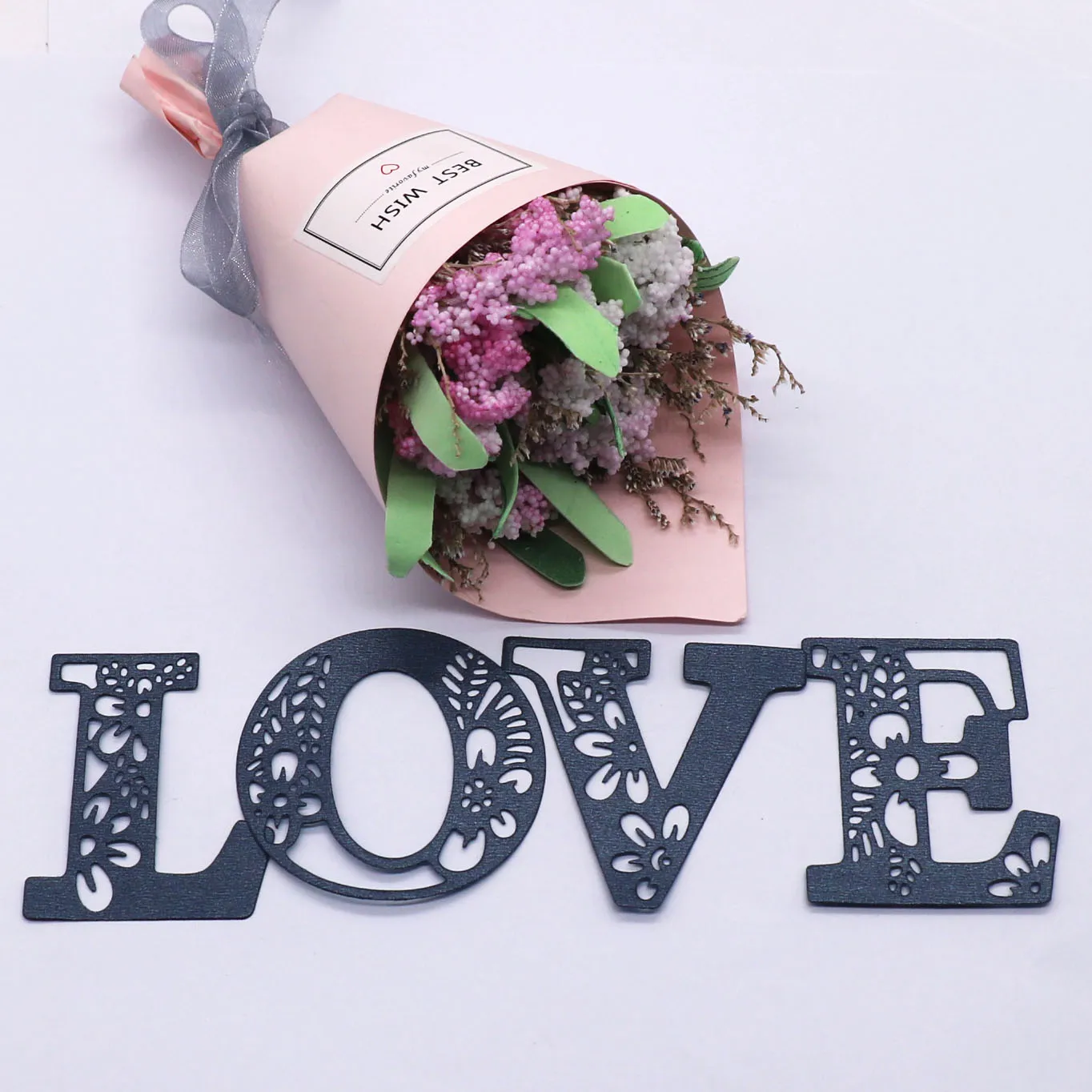 Love Words Die Cut Dies Scrapbooking Metal Cutting Card Making Metal Crafts for Gift