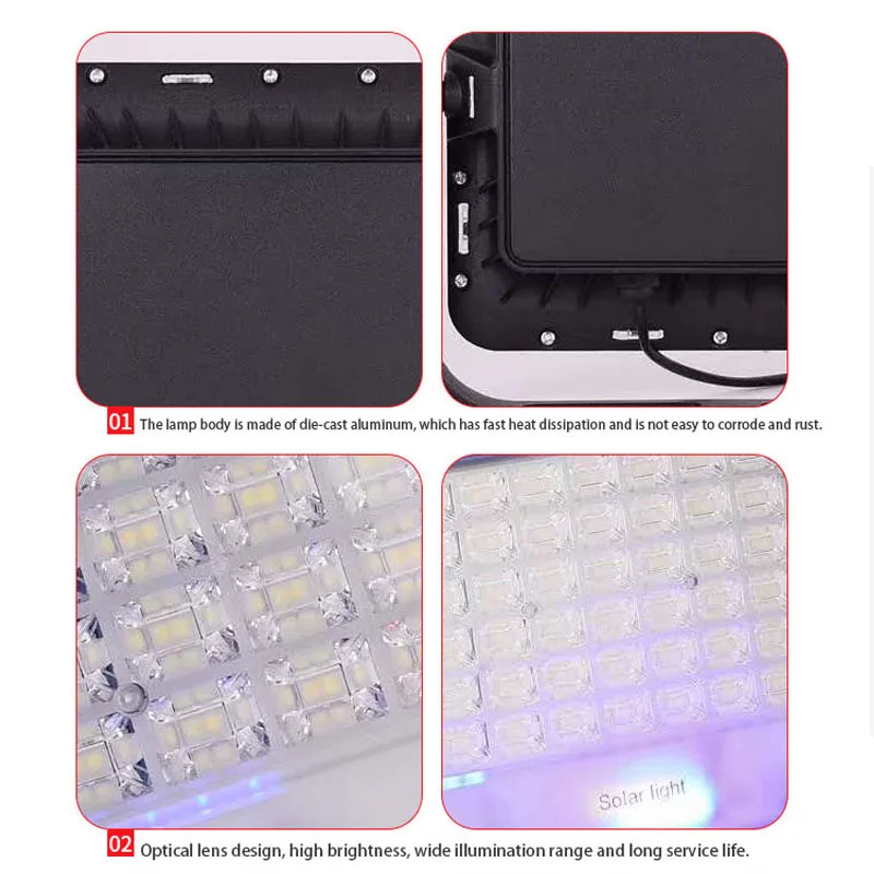  Оптовая продажа SMD5730 200 Вт светодиодный прожектор на солнечной батарее наружное светодиодное освещение
