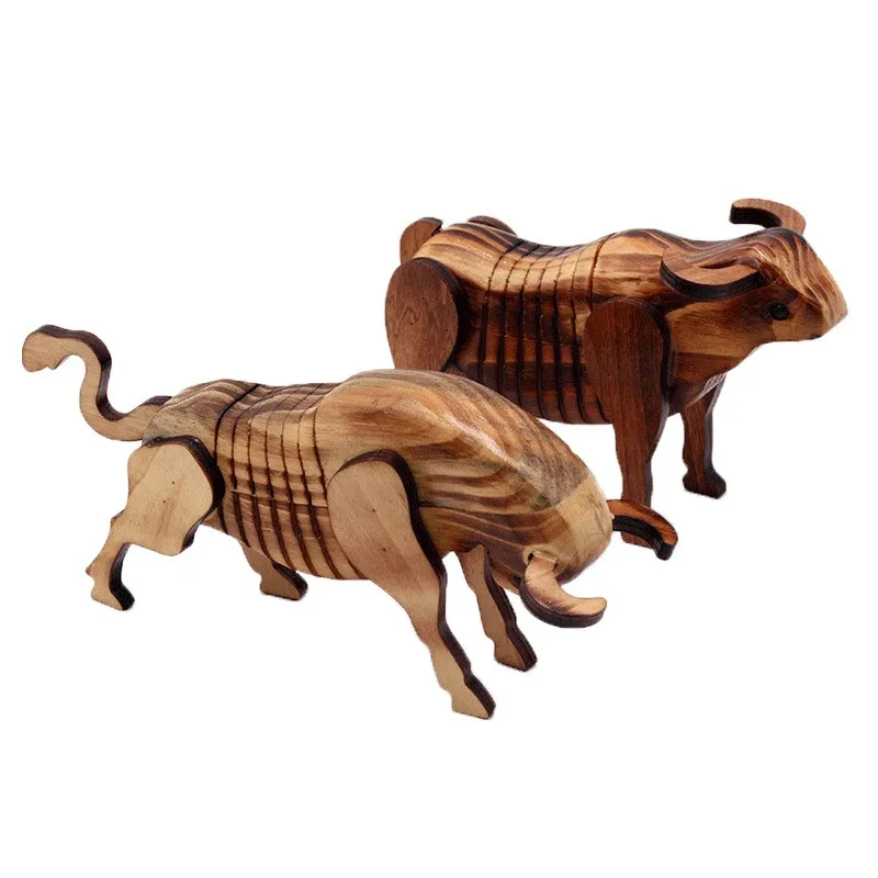 Новая деревянная модель bullfighting украшение для дома детские игрушки с животными подарки детей офисного стола