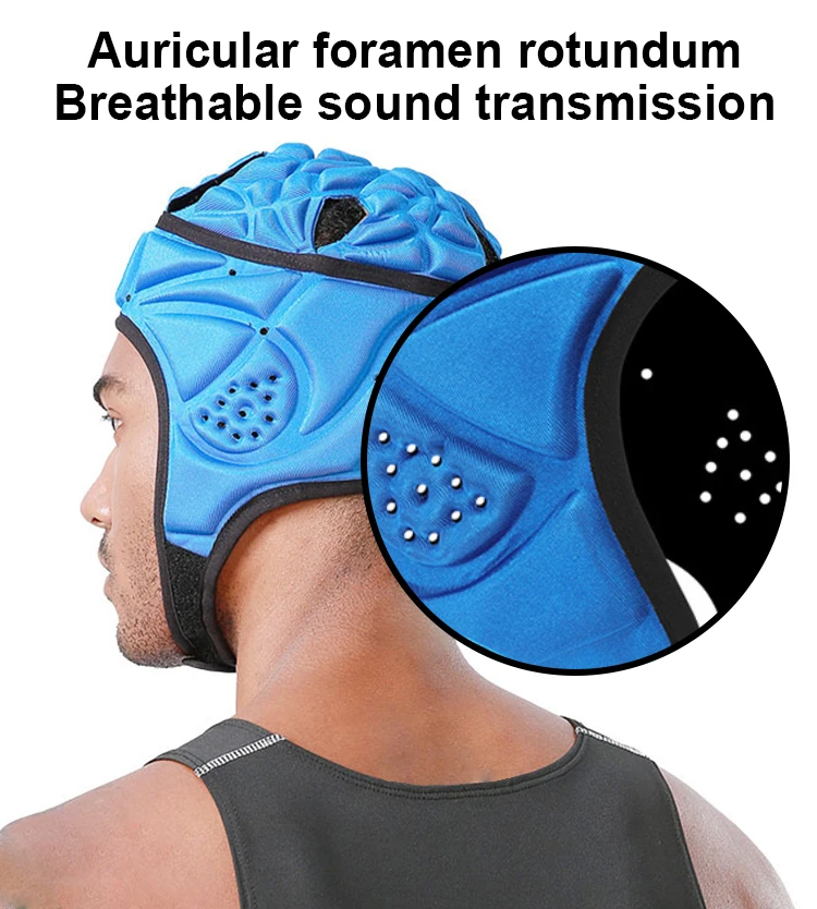 Hot Selling Soccer Sports Football Equipment Soft Shell Protective Headgear Rugby Helmet