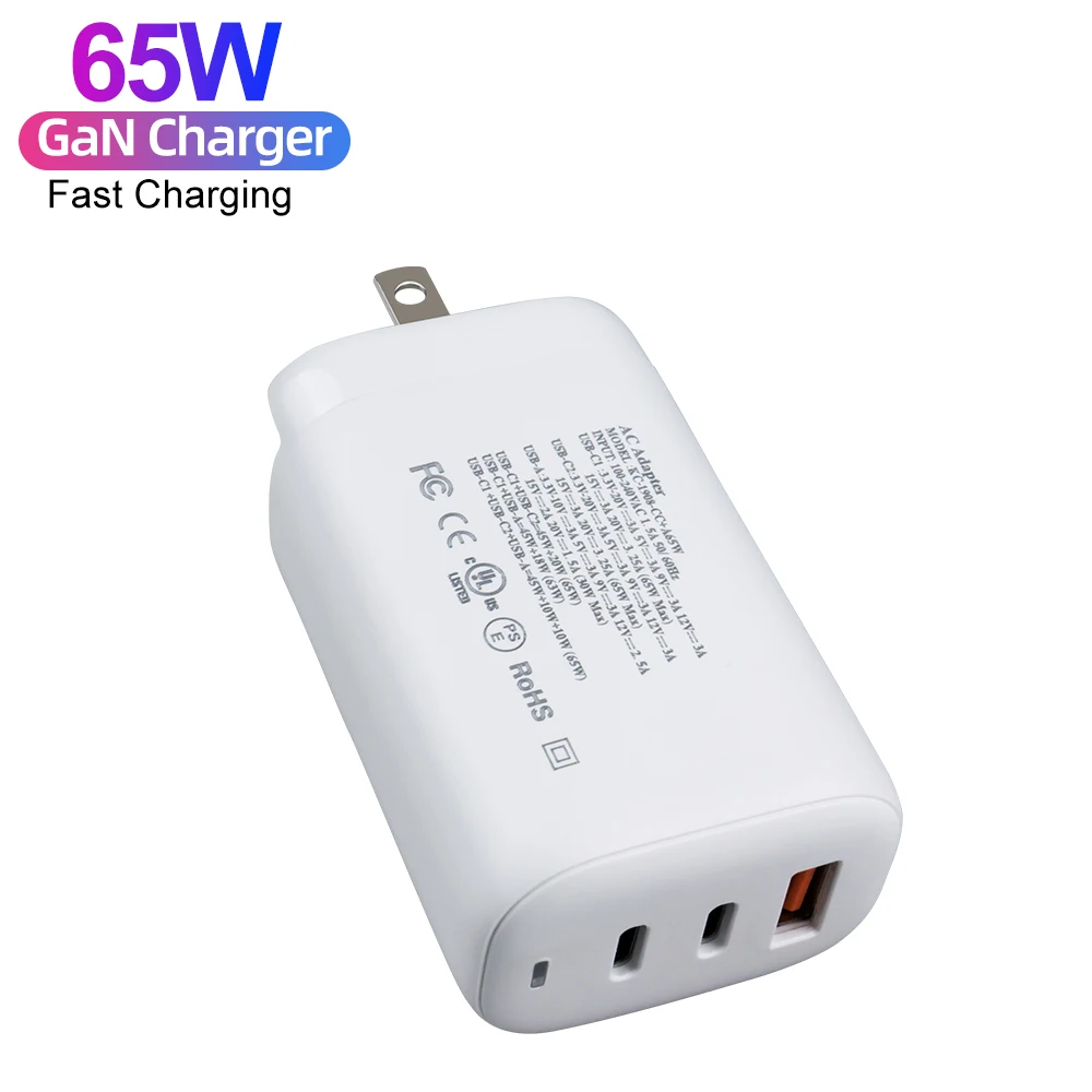 65W Gan Charger USB C Super Charger EU US UK AU Plug Multi Type C PD 65W Quick Charger power adapter for iphone for macbook pro