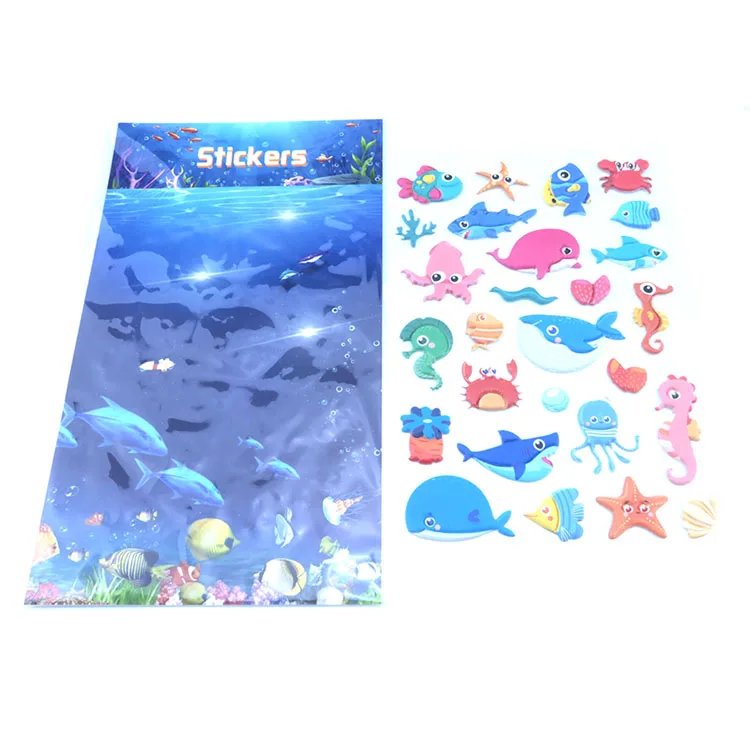 Низкая цена на 3D kawaii Мультфильм пышные наклейки розничная упаковка 3d пользовательский Английский алфавит набор пышных наклеек