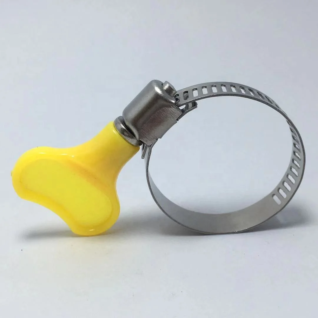 American style butterfly plastic key type adjustable handle turn key hose clip clamp